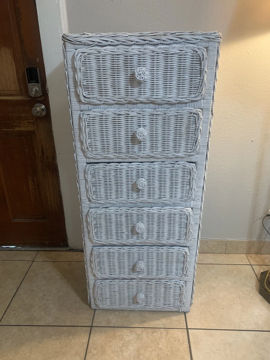 White wicker dresser for sale deals