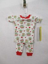 Star Wars Pajama Set Girls Boy 12M White Shirt Pants Baby Yoda Mandalorian Heart