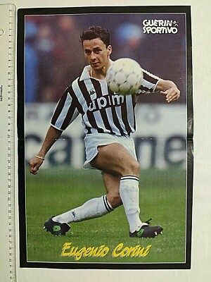 POSTER EUGENIO CORINI JUVENTUS LA VETRINA DEL GUERIN SPORTIVO ORIGINALE OTTIMO