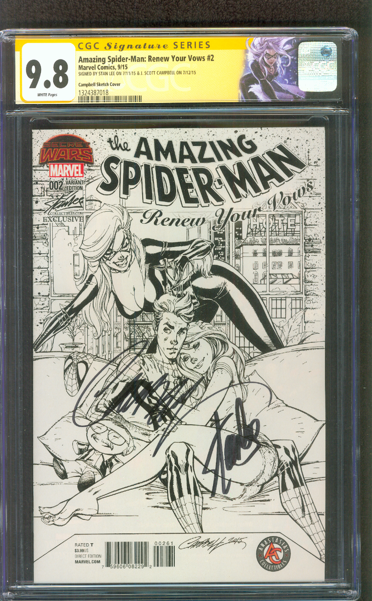 Amazing SPIDER MAN 2 CGC 2XSS 9.8 Stan Lee Campbell Black Cat