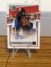 2021 Chronicles Donruss Draft Picks Darren Hall Rookie Auto RC #DA-DHA