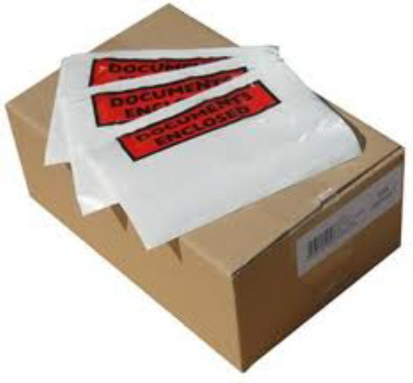 Documents Enclosed Wallets A6 x200 Printed Pouch Labels