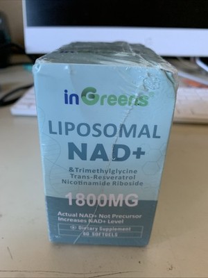 Lot of 2 - inGreens Liposomal NAD+ 1800 MG Supplement - 60 Softgels