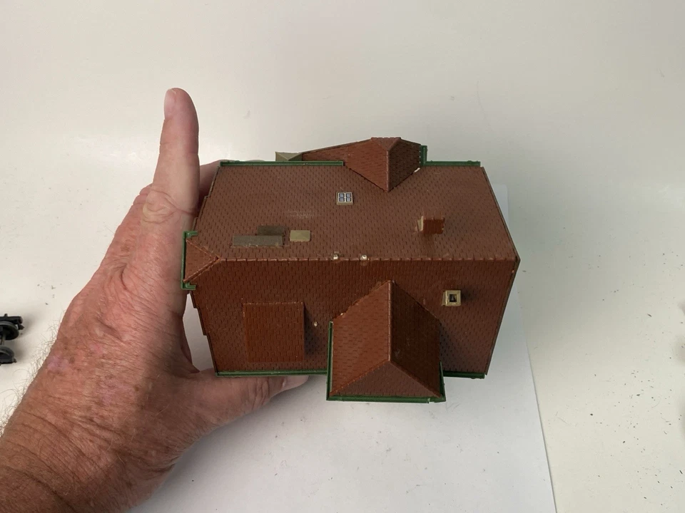 Vollmer Germany HO Half Timbered House Missing Bell Tower Yellowed - Image 3 of 4