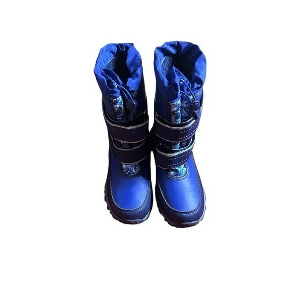 Lands' End синий снег Flurry изолированные зимние ботинки для подростков / подростков размер 2 - Изображение 2 из 4