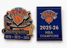 New York Knicks Champions 2026 Opening Night MSG Banner Pin Set Ring NBA Finals