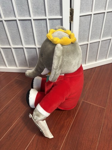 Vintage Gund Babar the Elephant Plush 1988 Macys 14" Holiday Stuffed Animal  Tag - Picture 6 of 8