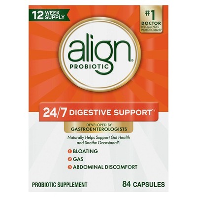 Align Probiotic 24/7 Digestive Support Developed by Gastroenterologists Sealed