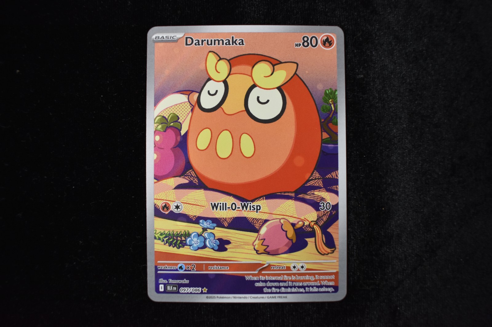 Pokemon TCG Darumaka 097/086 EN BLK Black Bolt IR NM Holo