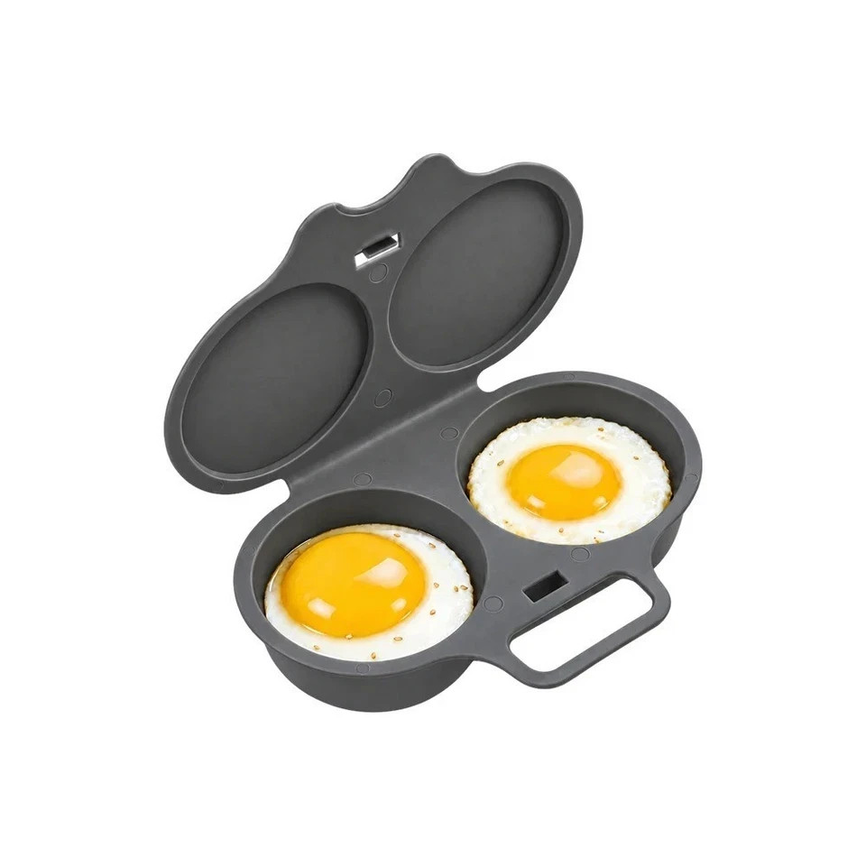 Product photo 2 of 7 — Microwave Egg Poacher Cooker 2 Eggs Steamer Breakfast Kitchen Omelette Maker