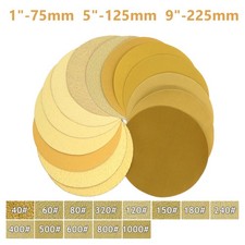 75mm 225mm Dry Sanding Discs 3 9 inch Rounded Sandpaper Pads Grit 40 1000 Yellow