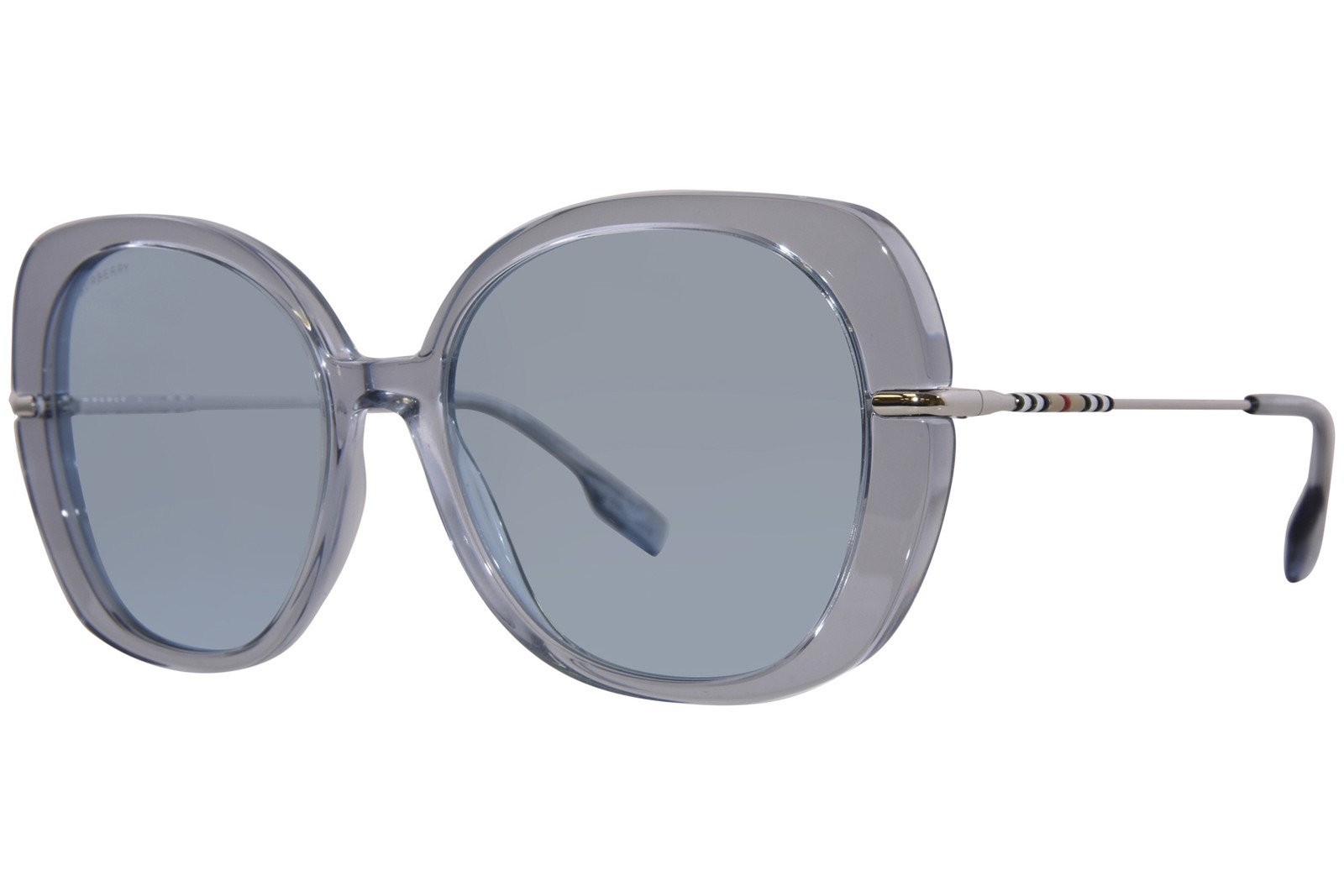 Солнцезащитные очки Burberry Eugenie BE4374 402380 Женские лазурно-синие квадратной формы 55 мм 23890₽