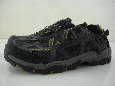Men's 11 M Salomon Techamphibian Water Hiking Black Shoes 873083 Bungee  Lacing