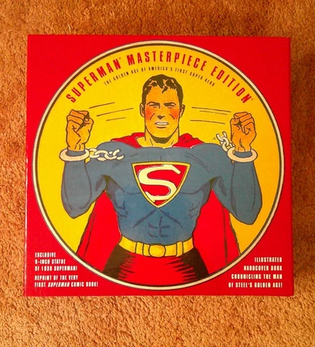Vintage Superman Masterpiece Edition 1999 Box Set with 8" Figurine, Book & Comic