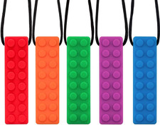 Sensory Chew Necklaces, 5 Pack Bundle Colorful Chew Necklaces for Sensory Kids,