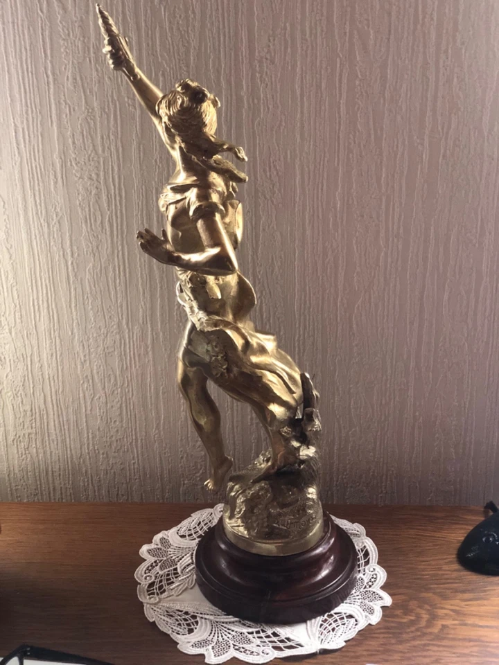 Bronze Figur- Maguerite- Auguste Moreau - Dijon 1834-1917 - Bild 2 von 4