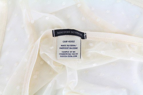 MAISON SCOTCH Panties ~XS Beige Sheer Dot Lace See-Through Underwear - Picture 3 of 4