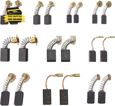 20Pcs Electric Motor Carbon Brush 10 Different Sizes Brushes Replacement Part fo