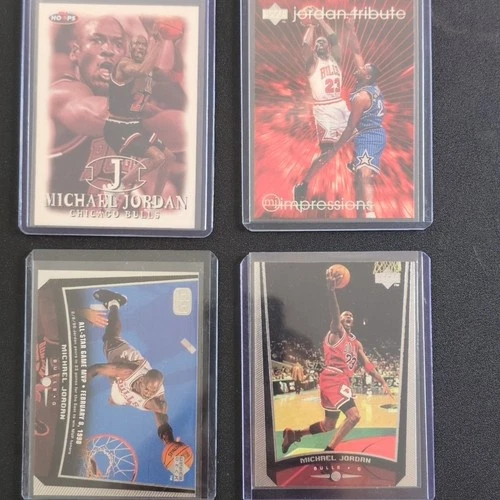Upper Deck Michael Jordan Chicago Bulls mj impressions jordan tribute 4 Card Lot