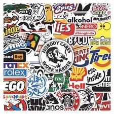 50x Coole Brand Sticker Set Meme Aufkleber Ma...