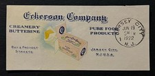 Travelstamps: Advertisement Piece from Mail Out Letter Eckerson Company Butter