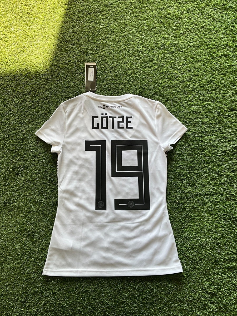 adidas Germany Women's Home Jersey 18/19 Legend Gotze #19 - White