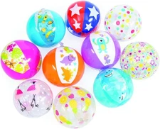 Fun Express 5" Mini Beach Balls, Bulk Set of 50, Small 5 inch, Assorted 