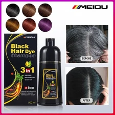 3 in 1 Hair Dye Shampoo 500ml Hair Color Shampoo Instant Hair Dye Plants Essence
