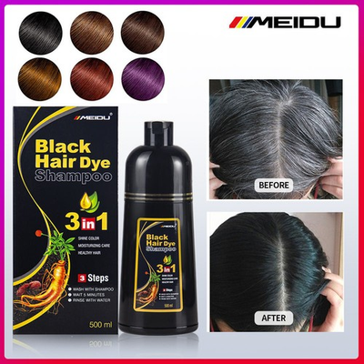 #ad #ad 500ml Hair Dye Shampoo 3 in 1 Hair Shampoo Instant Hair Dye Herbal Ingredients $17.37