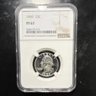 1959 Silver Washington Quarter NGC PF 67 - 90% Silver Proof - Superb Gem BU