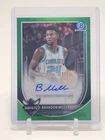BRANDON MILLER 2025-26 BOWMAN CHROME AUTO GREEN /99 #BCA-BM HORNETS Q7082