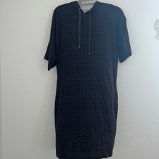 Michael Kors logo short sleeve hooded mini dress NEW