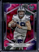 2023 Bowman University Best Will Howard Pink Lava Refractor #/100 Wildcats