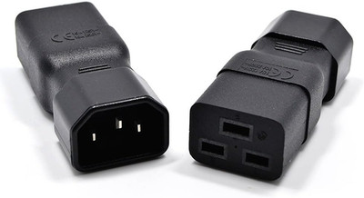 PDU UPS Power IEC Male C14 to Female C19 Adapter IEC Connector New (2 Pcs/Pack)