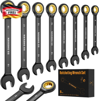 8TLG RatschenschlüSsel Set 8-19 Mm, RingmaulschlüSsel MaulschlüSsel Set | 72 ZäH