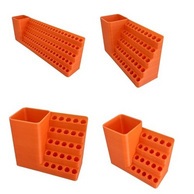 Tool Organizer Box ABS 20-100 Hole Capacity Secure Screwdriver Bit Holder Case