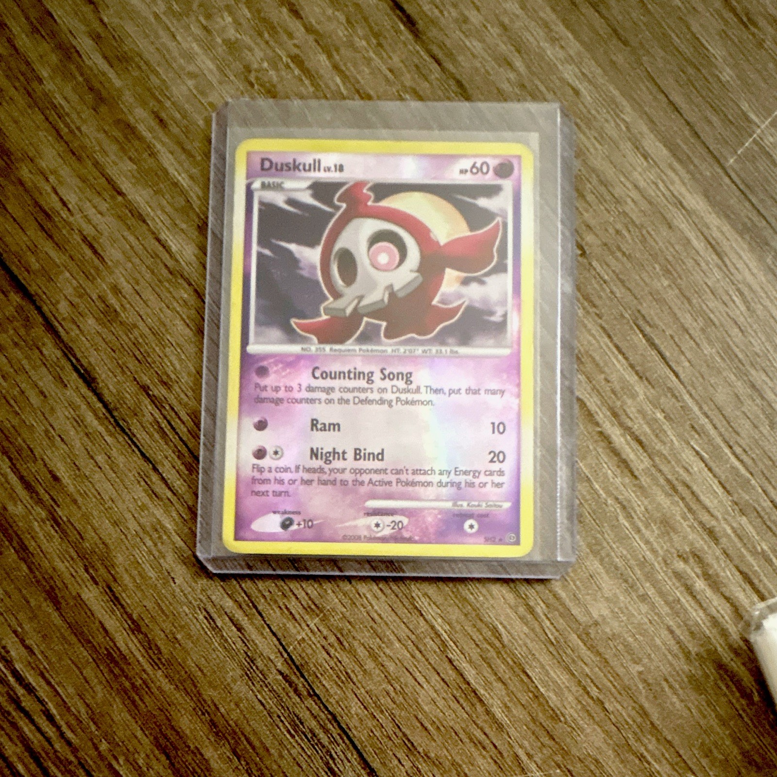 Pokemon Company Duskull SH2 Stormfront Reverse Holo Shiny Holo Rare 60 HP