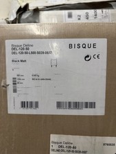 Bisque Deline Central Heating Radiator Horizontal Black Matt 1226x500 DEL-120-50
