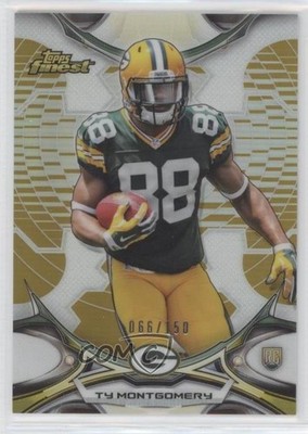 2015 Topps Finest Gold Refractor 66/150 Ty Montgomery #9 Rookie RC is2