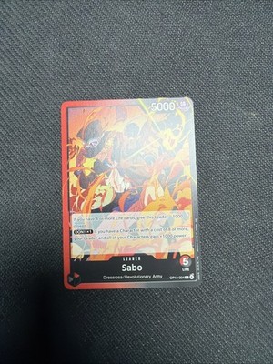 One Piece Karte Sabo OP13-004 Leader, TCG NM, Englisch, Normal