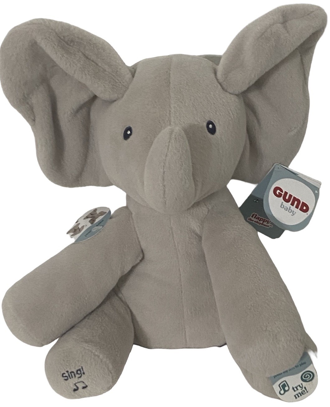 GUND Baby Flappy the Elephant Musical Plush Peek-a-Boo Game 