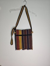 Guatemalan Hand Woven Mochila Crossbody Bag Medium Colorful Boho Festival New