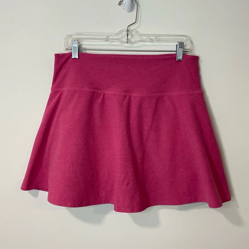 beyond-yoga tie breaker circle skirt spacedye tennis dance shorts