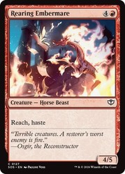 Rearing Embermare - Foil - Common - #127 - Secrets of Strixhaven MTG