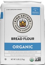 King Arthur 100 Organic Bread Flour, Unbleached, 5 lb 80 Ounce Pack of 1
