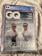 GQ MAGAZINE ,GRADED POP 1 🔥GEORGE CLOONEY BRAD PITT MILLION DOLLAR WATCHES NEW