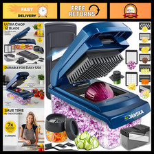 12 Blade Heavy Duty Vegetable Chopper Spiralizer - Multi-Function Kitchen Gadg