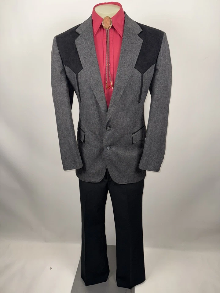 Traje De Colección Circle S Para Hombres 44 Chaqueta 34 31 Pantalones Western Rockabilly Disco Vaquero Foto 3 de 4