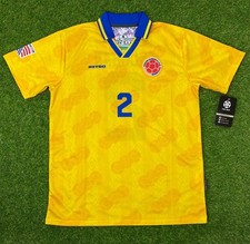 Colombia Camisa Amarilla de Futbol Retro, 1994 Limited Edition Size L