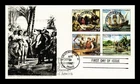 US COVER COLUMBUS FIRST VOYAGE 500TH ANNIVERSARY FIRST DAY ISSUE SETENANT